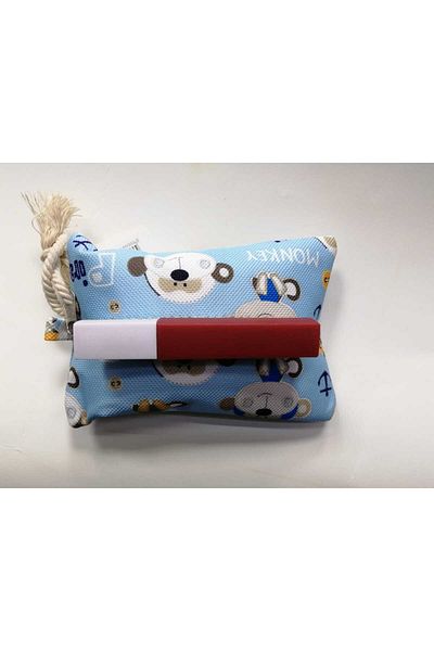 KIRMIZI ACCESSORİES Чанта за гримове с цветни шарки