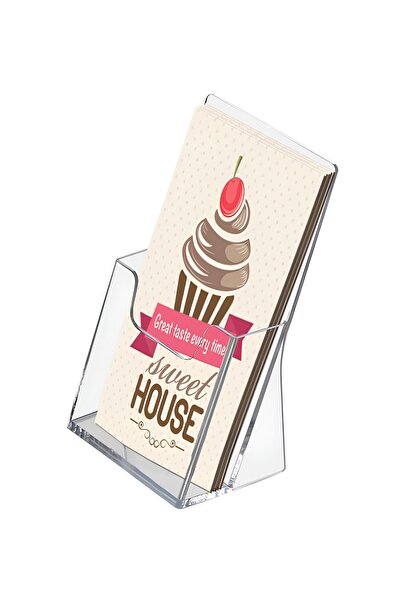 ÖzgürceSeç Masaüstü Cep Akrilik Evrak Rafı Broşürlük Föylük (10X21) - (A4 BOY...