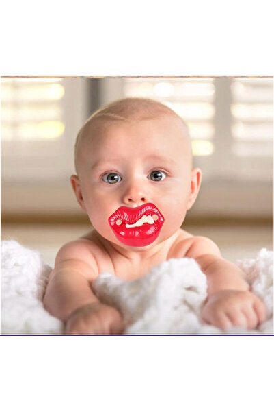 HelloBeautiful Komik Emzik Silikon Şaka Emzik Diş Kaşıyıcısı Olarak Da Görev Yapar 0-3 Yaş