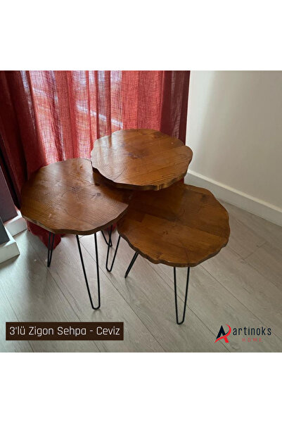artinoks Zigon Üçlü Sehpa Takımı