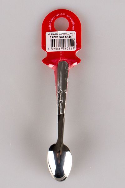 Aryıldız Millennium Model Vacuumed 6 Pieces Silver Color Teaspoons