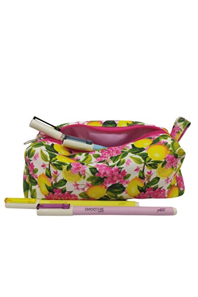 FİYPER Căptușit cu model de lămâie Suport pentru creion din pânză lavabilă Hu...