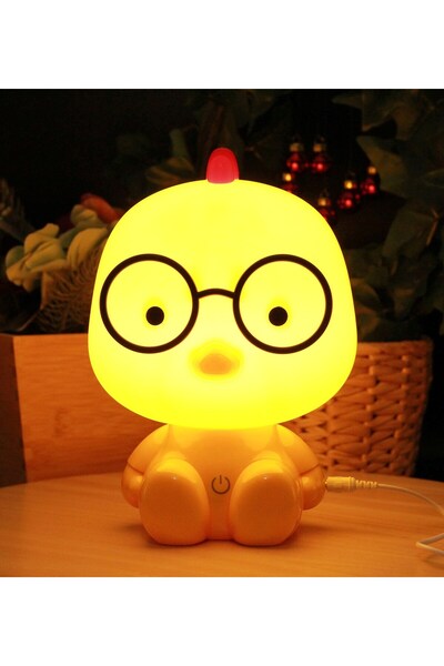 HEDİYEBİZİZ Tatlı Civciv Gece Lambası Büyük Boy Ayarlanabilir Işık Özellikli