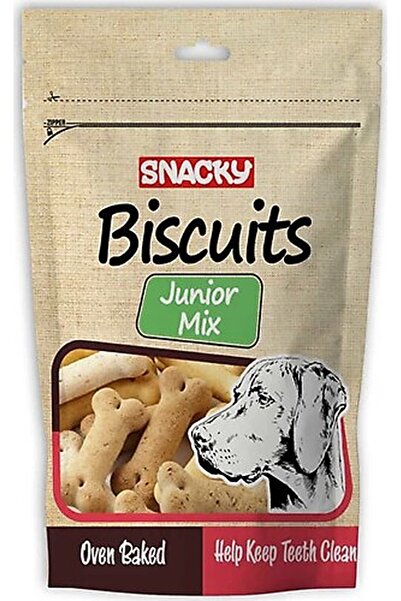 Genel Markalar Snacky Biscuits Junior Mix Yavru Köpek Ödül Bisküvisi Köpek Ödül Maması 200gr