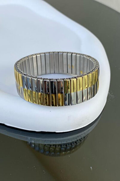 Jaida Moda Women's Thick Italian Model Elastic Steel Bracelet