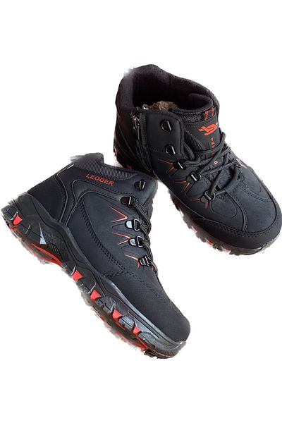 Leoder Men's Non-Slip Sole Zippered Outdoor Boots