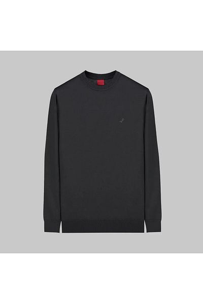 Sarar INTERVIEU SLIM FIT CREW GÂT ANTRACIT PULOVER DE tricotaje