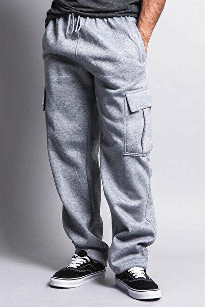 FİTGO Oversize Cargo Pocketed Tracksuit Bottom