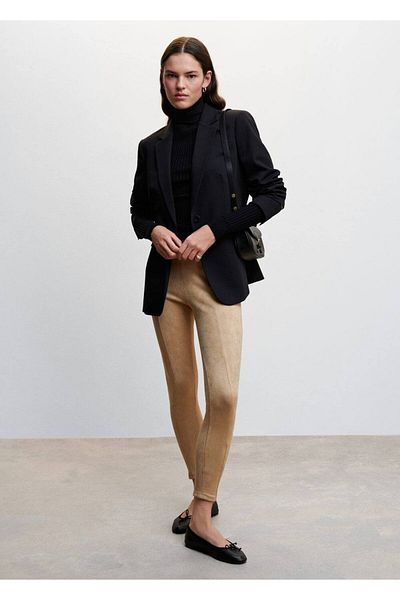 MANGO Woman Wildleder-Leggings