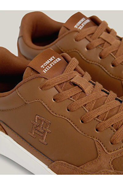 Tommy Hilfiger Men's Brand Logo Lace-up Non-Slip Sole Casual Brown Sneakers FM0FM04929-GVQ