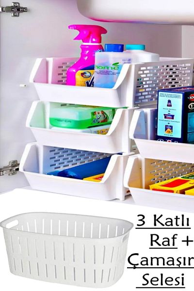 Bayev Set de baie 4 piese Raft detasabil pe 3 niveluri Scaun pentru rufe Raft pentru baie