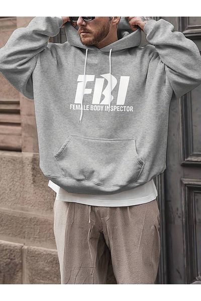 AMMA Φούτερ με κουκούλα με κουκούλα με κουκούλα FBI Unisex
