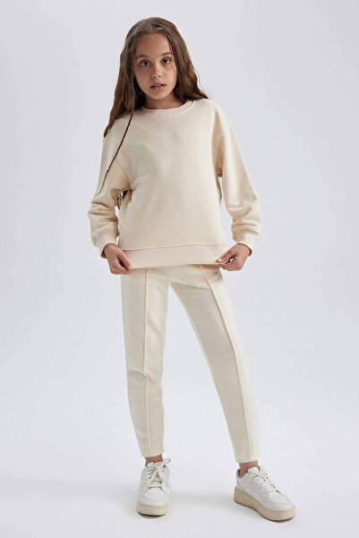 DeFacto A2797A8/Bg286 Defacto Girl's Sweat Beige