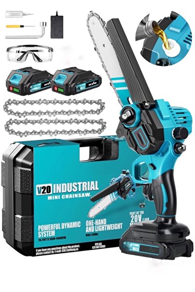 SCHUTZENGER 598VF Otomatik Yağlamalı Şarjlı Akülü Budama Testeresi Zinçirli O...