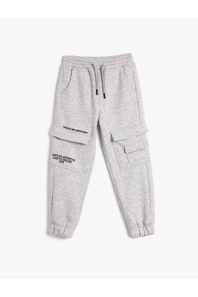 Koton 4wkb40135tk Boy's Tracksuit Bottom Gray