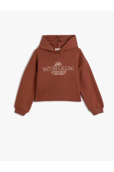 Koton 4wkg10565ak Girl's Sweat Brown