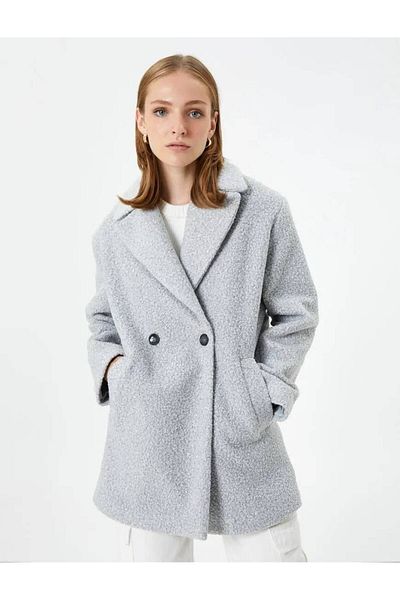 Koton 4wak00274ew Women's Coat Gray Melange