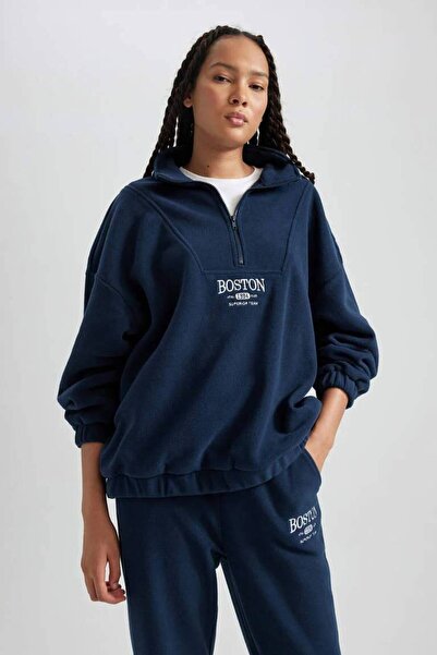 DeFacto Y2649Az/Nv147 Defacto Women's Sweat Navy