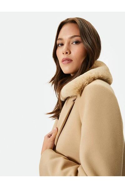 Koton 4wak00156ew Mantel für Damen, Beige