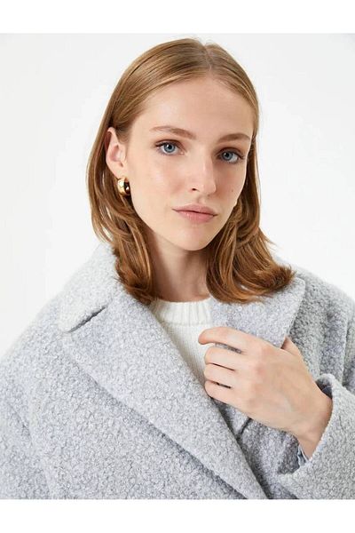 Koton 4wak00274ew Women's Coat Gray Melange