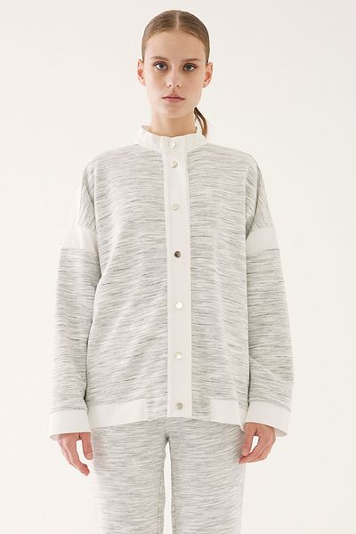 Perspective Germaine Gray Melange Color Women's Tracksuit Coat