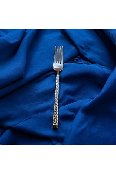 NERGIZ Stainless Steel and Wicker Model Dinner Fork