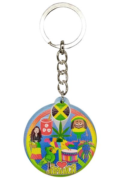 Dünyadan Hediyeler Jamaica Themed Keychain Cover Opener