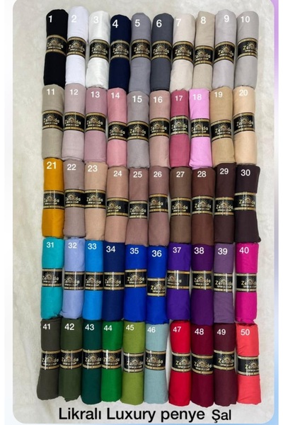 HAR-UM Ticaret Hijab Women's Combed Cotton Shawl Model - Set of 4 Orange>yellow>fuchsia>green