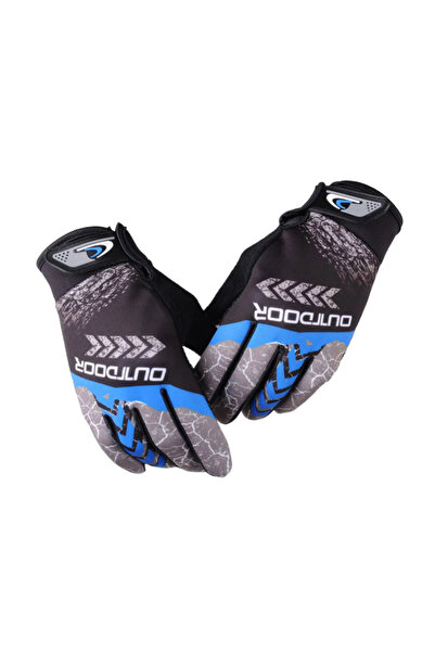 Sortie Eldiven Uzun Parmak Likralı Mavi