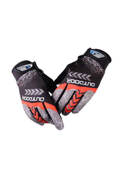 Sortie Eldiven Uzun Parmak Likralı Kırmızı