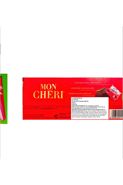 Moncheri Mon Cheri Kiraz & Likör Dolgulu Bitter Çikolata Pralin 105 G