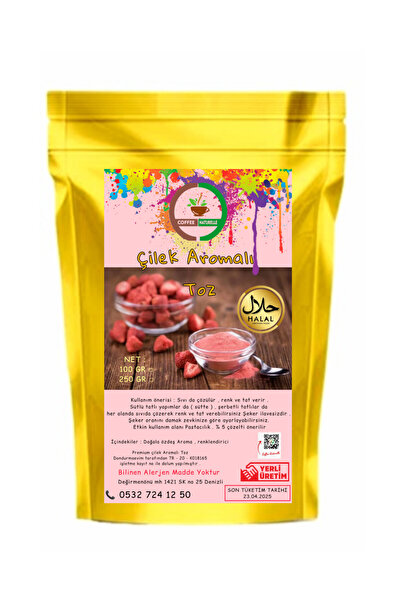 coffee Naturelle Çilek Aroma Verici - Renk ve Tat verir - 100 GR - Premium Qu...