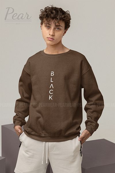 Pear Wear ЧЕРЕН Мъжки суитшърт с принтове