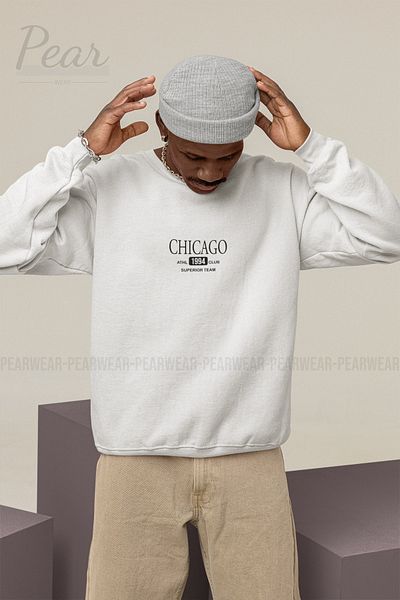 Pear Wear Ανδρικό φούτερ με στάμπα Chicago