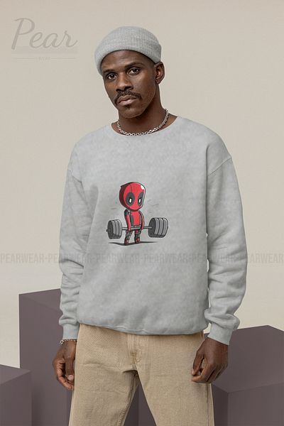 Pear Wear Ανδρικό φούτερ με στάμπα Deadpool με 3 νήματα