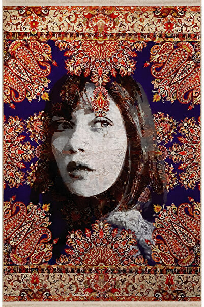 Rugs Modern Halı Μοντέρνο διακοσμητικό χαλί με αφηρημένο γυναικείο πορτρέτο μ...