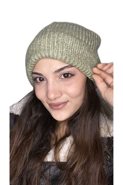 laviyonsa Corded Winter Plain Wool Beret