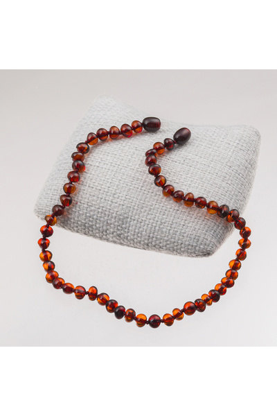 Taşta Moda Damla Kehribar Bebek Kolyesi-Baltık Kehribarı-Sertifikalı Ürün