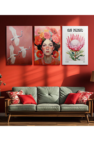 HOMEPACK Set of 3 Canvas Wall Painting Canvas Painting Boho Classic Modern Hp401