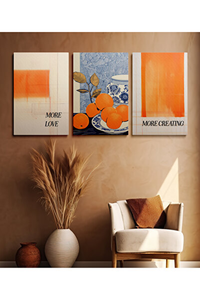 HOMEPACK Set 3 Pictură Perete Pânză Tablou Pânză Boho Clasic Modern HP402