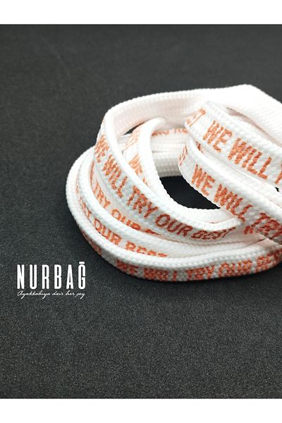 NURBAĞ DOKUMA SPORTS SHOES ( WE WILL TRY OUR BEST ) PRINTED LACE-UP KL78000 1 PAIR 90 CM