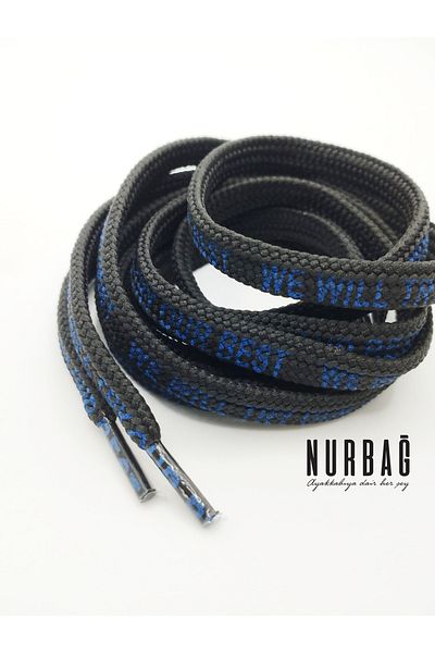 NURBAĞ DOKUMA SPORTS SHOES ( WE WILL TRY OUR BEST ) PRINTED LACES KL9000 1 PAIR 90 CM