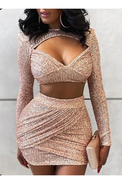 MAYHOŞ BUTİK Women's Sequined Sequin Suit Set