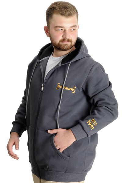 ModeXL Ανδρικός ιδρώτας. Mode XL Plus Size - Όχι Fakers 23545 Καπνιστό