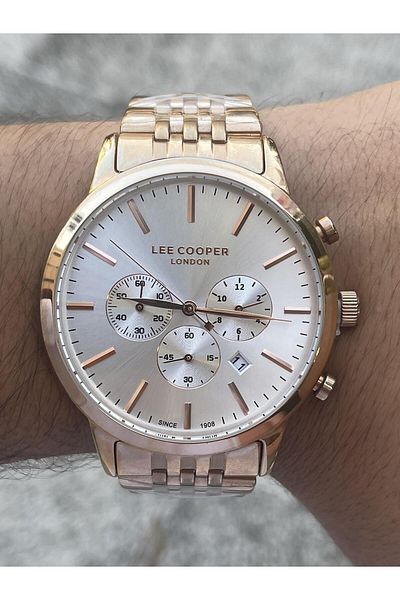 Lee Cooper White Dial Steel Men's Wristwatch Lcr.lmg.07359.430-nm