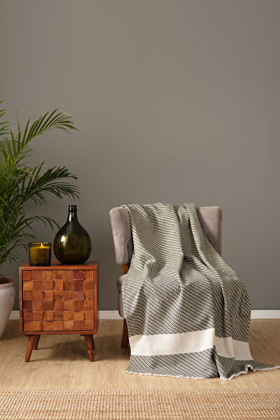 Karaca Home Wilma Khaki Throw Blanket 130x170 Cm