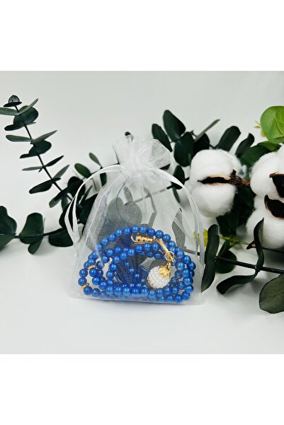 lenagiftworkshop 10 مسبحة صلاة من التول هدية ساكس بلو (MEVLİD-HAC-UMRE-SUNNET)