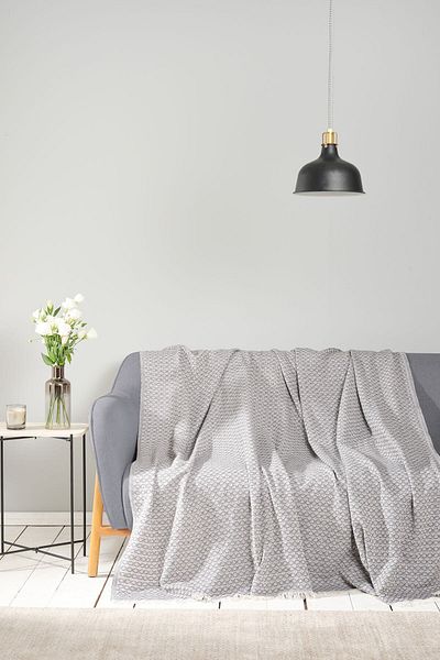 Karaca Home Bety Anthracite Sofa Cover TV Blanket Single 170 Cm X 210 Cm