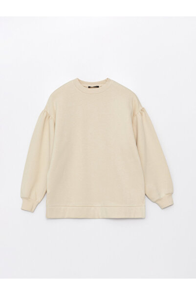 LC Waikiki Női pulóver tunika - nyakú, tömör hosszú ujjú