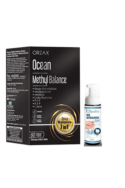 Ocean Orzax Ocean Methyl Balance - 60 Capsules Food Supplement and Whitening Foam Gift
